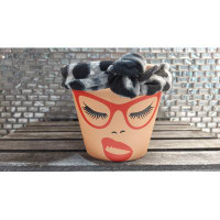 Sassy Soul Sister Sassy Soul Sister, Head Face Planter, Planter with Drainage, Planter, Flower Pots, Unique Gift