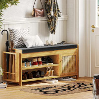 Bay Isle Home™ Amartya Polyester Blend Upholstered Storage Bench