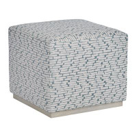 Barclay Butera Colby 21.5" Wide Square Abstract Cube Ottoman
