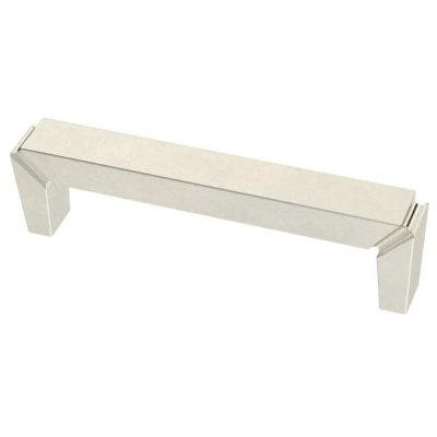 D. Lawless Hardware 3-3/4" Modern Notched Pull Polished NIckel in Hardware, Nails & Screws