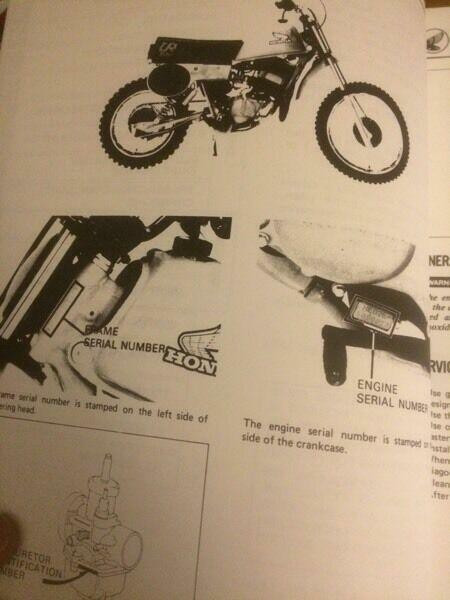 1982 Honda CR80R Shop Manual in Motorcycle Parts & Accessories in Winnipeg - Image 3