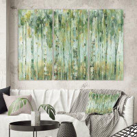 Made in Canada - East Urban Home The Birch Forest II - 3 Piece Wrapped Canvas Painting Print Set