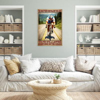 Trinx Cycling Everyone On The Couch - 1 Piece Rectangle Graphic Art Print On Wrapped Canvas