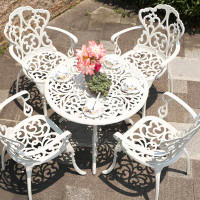 Bloomsbury Market Outdoor Leisure Garden Courtyard Waterproof Sunscreen Outdoor Table And Chair Combination