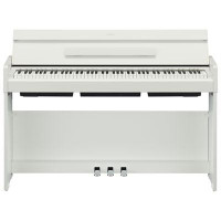 Yamaha ARIUS Slim 88-Key Weighted Action Digital Piano with Stand & 3 Pedals (YDPS35) - White