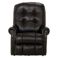 Wildon Home® Hudson Square 37" Wide Leather Match Power Lift Assist Recliner with Massager