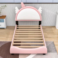 Gemma Violet Dicha Upholstered Platform Bed with Headboard