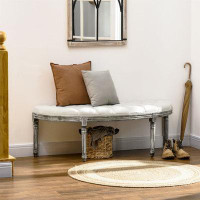 One Allium Way Semi-Circle End Of Bed Bench With Tufted Design