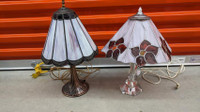 ONLINE AUCTION: 2 Table Top Lamps with Stained Glass Shades
