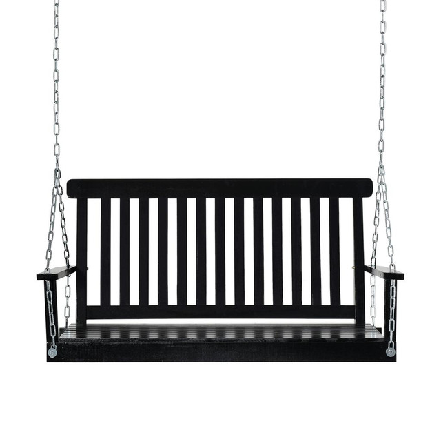 Swing Chair 46.9" x 25.6" x 24" Black in Patio & Garden Furniture - Image 2