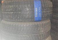USED PAIR OF WINTER MICHELIN 215/55R16 95% TREAD WITH INSTALL.