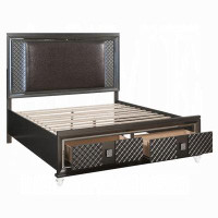 F&L Homes Studio Sawyer Vegan Leather Platform Storage Bed