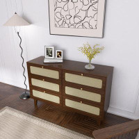 Staykiwi 52" MDF Six-Drawer Double Dresser And Ample Storage Space