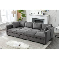 Ebern Designs Toxi 8 - Piece Upholstered Sectional