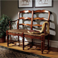Design Toscano French Provincial Ladderback Settee