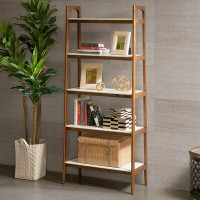 AllModern Soho Solid Wood Ladder Bookcase