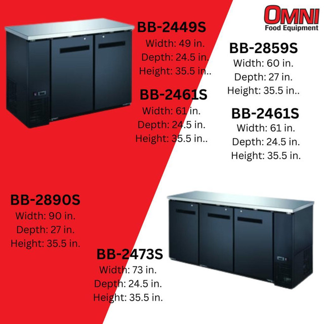 30% OFF - BRAND NEW Commercial Back Bar Coolers - GREAT DEALS!!! (Open Ad For More Details) in Other Business & Industrial in City of Toronto - Image 3