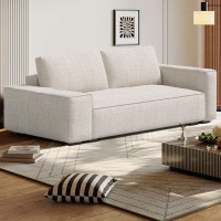 Crafts Design Trade 82.68" Creamy white cotton linen Modular Sofa cushion couch