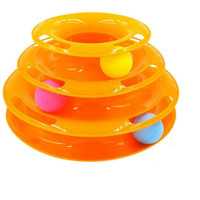 NEW TOWER OF TRACKS 3 LEVEL CAT TOY INTERACTIVE BALL TOY TOY10