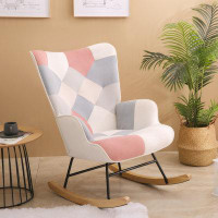 GZMWON Accent Rocking Chair, Upholstered Sofa