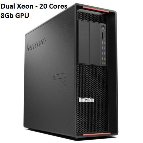 Lenovo P710 Workstation - DUAL Xeon - 20 Cores - 32Gb - 256Gb SSD NVME - 8Gb nVidia Quadro M4000 in Desktop Computers