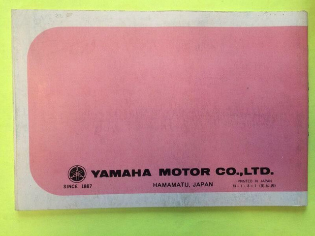 1973 Yamaha RD200 Owners Manual in Motorcycle Parts & Accessories in Winnipeg - Image 2