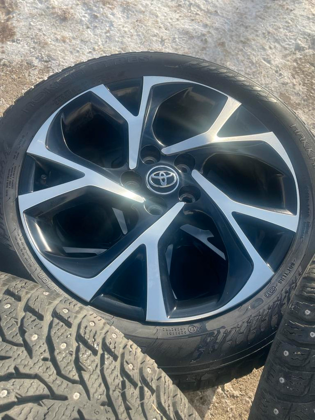 2018-2022 Toyota C-HR OEM Rims and Nokian Studded Winter Tires in Tires & Rims in Edmonton Area - Image 4