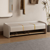 MABOLUS 47.24"Grey Upholstered Bench