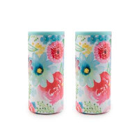 Cambridge Silversmiths Set Of 2 Watercolor Floral Insulated Slim Can Coolers