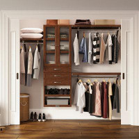 John Louis Home John Louis Home Premier 96" W Closet System with 3 Drawers and Door-Reach-In Set