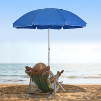 Beach Umbrella 5.9' x 5.9' x 6.6' Blue