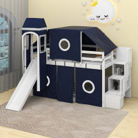 Harper Orchard Abdallah Loft Bed with Tent and Tower