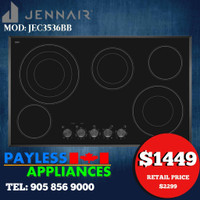 Jenn-Air JEC3536BB 36 Electric Cooktop With 5 Burners Glass Ceramic