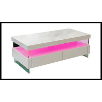 Hokku Designs Ria Modern  Contemporary Style With LED Coffee Table Made With Wood  Glossy