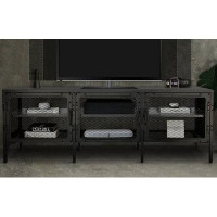 Latitude Run® Tv Storage Cabinet With Metal Mesh Bottom Panel