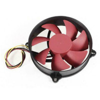 80mm 3-Pin Connector DC 12V 0.18A CPU Cooler Cooling Fan - Red