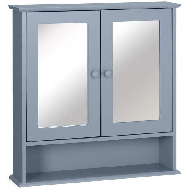 Wall Cabinet 22" x 5.1" x 22.8" Gray in Hutches & Display Cabinets - Image 2