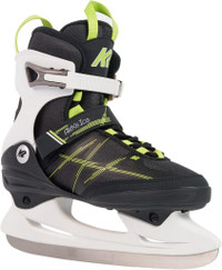 K2 Skate Alexis Ice Skate, Grey_Green, Size 8, New