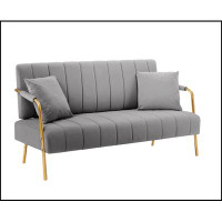 Mercer41 Modern And Comfortable Sofa, Comfortable Loveseat With Two Throw Pillows