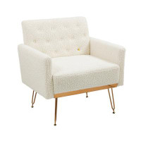 All the Rages Accent  Chair ,Leisure Single Sofa  With Rose Golden  Feet-31.5" H x 31.1" W x 25.59" D