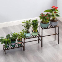 Arlmont & Co. Bamboo 3-Tier Ladder Plant Stand