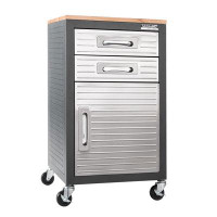 UltraHD® Seville Classics UltraHD 1-Door Rolling Cabinet, Graphite