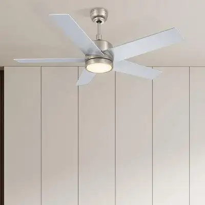 Wrought Studio 52-inch Indoor Ceiling Fan,Dimmable LED Light Kit,Reversible DC motors & Remote .