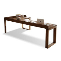 Lilac Garden Tools 78.74"Nut-brown L-shape Solid Wood desks