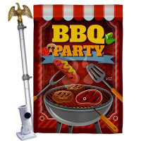 Angeleno Heritage Bbq Party House Flag Set Fun In The Sun Summer 28 X40 Inches Double-Sided Decorative Decoration Yard B