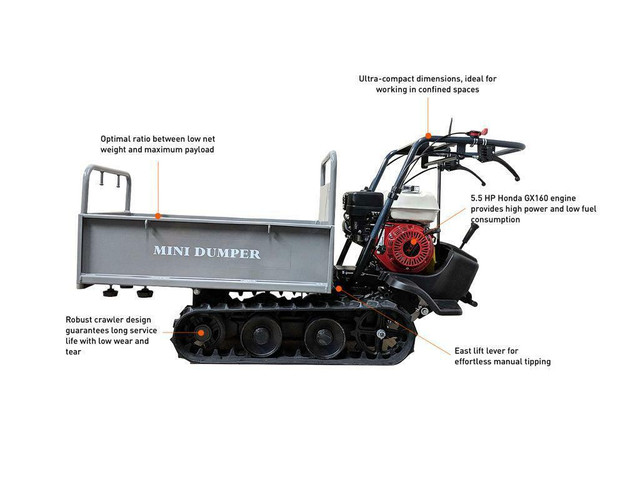 HOC PMEMD300C HONDA TRACK DUMPER MUCK TRUCK 350 KG (770) LB LOAD CAPACITY + 2 YEAR WARRANTY + FREE SHIPPING in Power Tools - Image 2