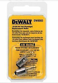 DEWALT DW9083 18-Volt Flashlight Replacement Bulb, 2 Bulbs neuffffffffff
