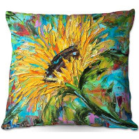 Ebern Designs Rigdon Couch Sunflower Square Pillow Cover & Insert