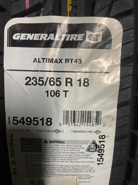 4 Brand New General Altimax RT43 235/65R18 All Season Tires $50 REBATE!! *** WallToWallTires.com ***