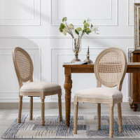 One Allium Way Cormiers Dining Chair in Beige